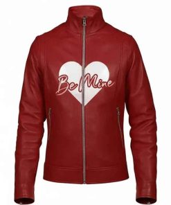 Buy Valentines Day Couple Be Mine Heart Red Leather Jacket