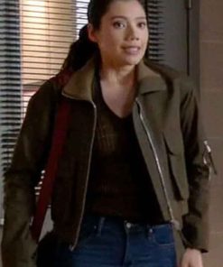 Shop Hanako Greensmith Chicago Fire 2025 Violet Mikami Green Jacket