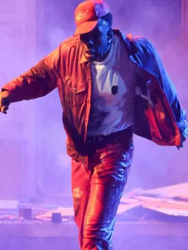 Shop 68th Grammy Awards 2026 Tyler The Creator Red Leather Jacket