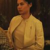 Shop Amielynn Vega Cross S02 White Leather Jacket