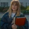 Shop Movie Finding Emily Angourie Rice Blue Bomber Jacket