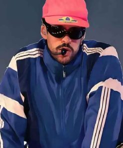 Buy Singer Bad Bunny 2026 Tour Blue Track Jacket
