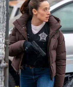Shop Chicago PD S13 Kim Burgess Brown Puffer Jacket