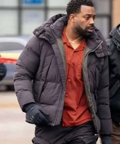 Shop Kevin Atwater Chicago PD LaRoyce Hawkins Grey Puffer Jacket