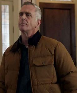 Shop Christopher Herrmann Chicago Fire S14 Brown Puffer Jacket