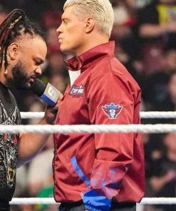 Shop Cody Rhodes SmackDown Windbreaker Maroon Jacket