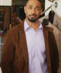 Shop Damon Wayans Jr. Shrinking S03 Brown Leather Jacket