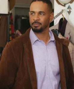 Buy Damon Wayans Jr. Shrinking Brown Leather Jacket
