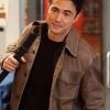 Shop Dr. John Frost Chicago Fire 2026 Darren Barnet Brown Suede Leather Jacket