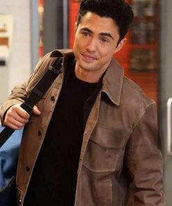 Shop Dr. John Frost Chicago Fire 2026 Darren Barnet Brown Suede Leather Jacket