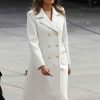 Shop First Lady Melania Trump White Wool Coat