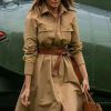 Shop First Lady Melania Trump Brown Cotton Coat