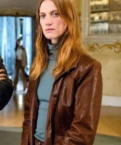 Shop Fleur Geffrier Drops of God Leather Jacket