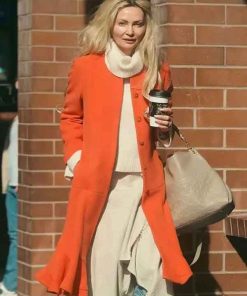 Buy Actress Gia Skova 2026 Orange Wool Coat