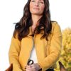 Buy Victoria Sands Animal Control Grace Palmer Yellow Suede Jacket
