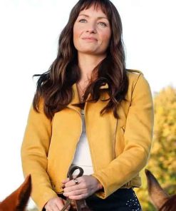Buy Victoria Sands Animal Control Grace Palmer Yellow Suede Jacket