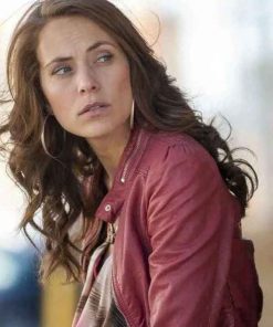 Shop Heidi Johanningmeier Chicago PD Red Leather Jacket