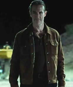 Shop James Van Der Beek The Gates 2026 Suede Leather Jacket