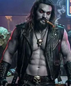 Buy Jason Momoa Supergirl Lobo Leather Vest
