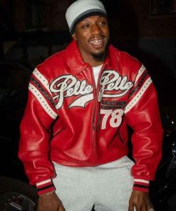 Shop Joey Badass Pelle Pelle Red Leather Jacket