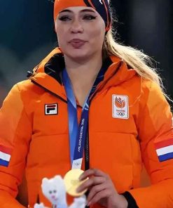 Buy Jutta Leerdam Olympic Orange Puffer Jacket