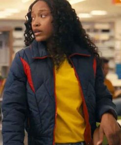 Buy Keke Palmer The Burbs Samira Fisher Blue Quilted Jacket