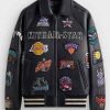 Buy Kith X AVIREX NBA All-Star Black Leather Jacket