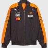 Buy Formula 1 McLaren Team 2026 Black and Orange Racing Bomber Jacket