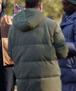 Shop Michael Mosley Signing Tony Raymond Green Puffer Coat