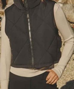 Shop Missy Peregrym FBI S08 Black Quilted Vest