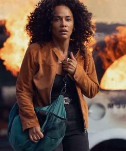 Shop Naruna Costa State of Fear Suede Leather Jacket