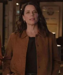 Shop Neve Campbell Scream 7 Premiere Suede Jacket