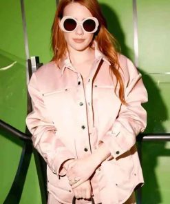 Shop New York City Emma Roberts Pink Jacket