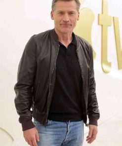 Shop Nikolaj Coster-Waldau The Last Thing He Told Me Bomber Leather Jacket