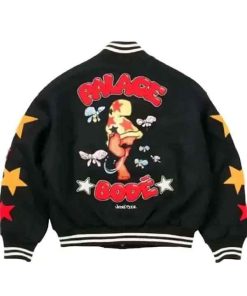 Shop Mark Bode Palace Black Varsity Bomber Jacket