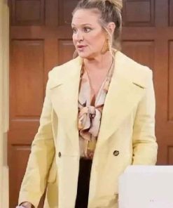 Buy Sharon Newman The Young and the Restless Yellow Wool Coat