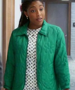 Shop Gaby Shrinking 2026 Jessica Williams Green Quilted Jacket