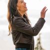 Buy Sofia Pernas Tracker Billie Matalon Brown Leather Jacket