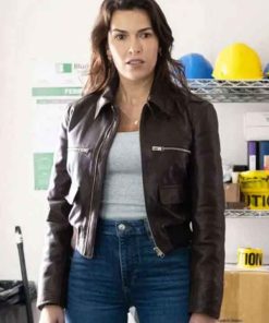 Shop Sofia Pernas Tracker Billie Matalon Leather Jacket
