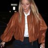 Shop Street Style Gwyneth Paltrow Brown Leather Jacket