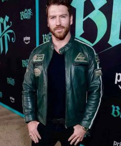 Shop The Bluff Premiere Jesse Kove Green Leather Jacket