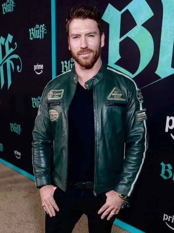 Shop The Bluff Premiere Jesse Kove Green Leather Jacket
