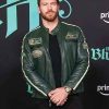 Shop The Bluff Movie Premiere Jesse Kove Green Leather Jacket