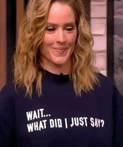 Shop The View Sara Haines Blue Sweatshirt