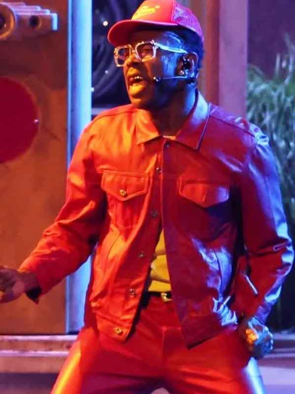 Buy 68th Grammy Awards Tyler The Creator Red Trucker Leather