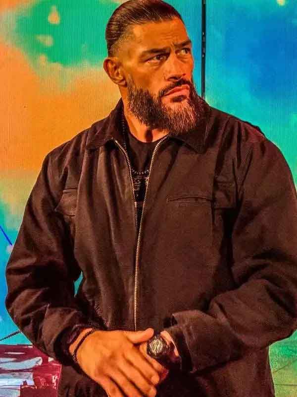 Shop WWE RAW 2026 Roman Reigns Black Jacket
