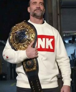 Shop WWE CM Punk Beige Sweatshirt