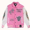 Buy Watson Saint Pink Varsity Leatterman Jacket