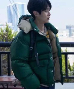 Buy Choi Woo-shik Number One Green Puffer Jacket