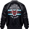 Shop Elimination-Chamber-CM-Punk-Larry-Forever-Black-Bomber-Jacket